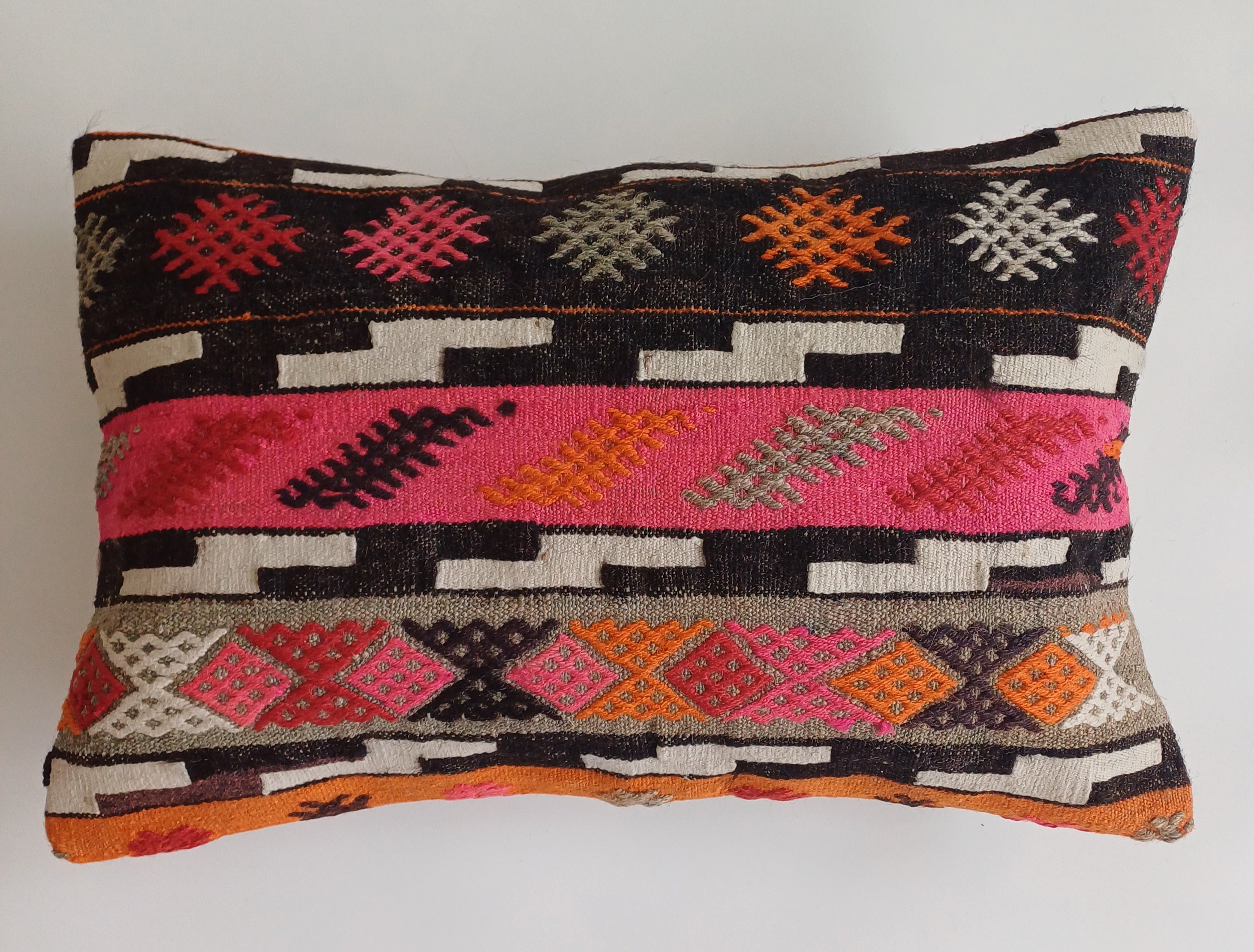 Multicolour Turkish Rug Cushion Cover 24''x16'' / 60x40 CM