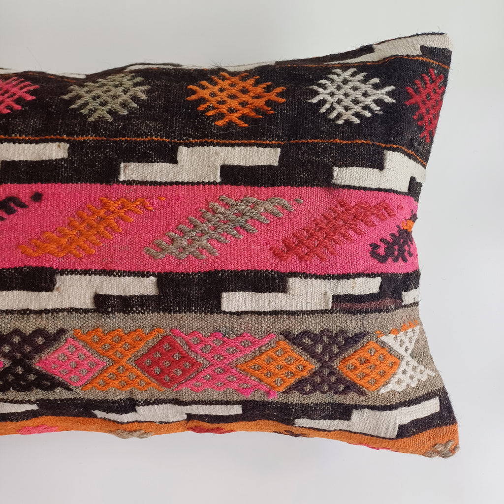Multicolour Turkish Rug Cushion Cover 24''x16'' / 60x40 CM
