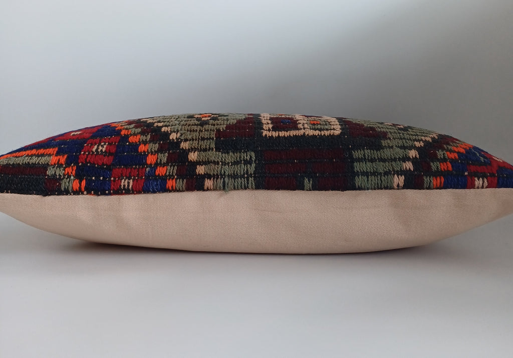 Multicolour Turkish Rug Cushion Cover 24''x16'' / 60x40 CM
