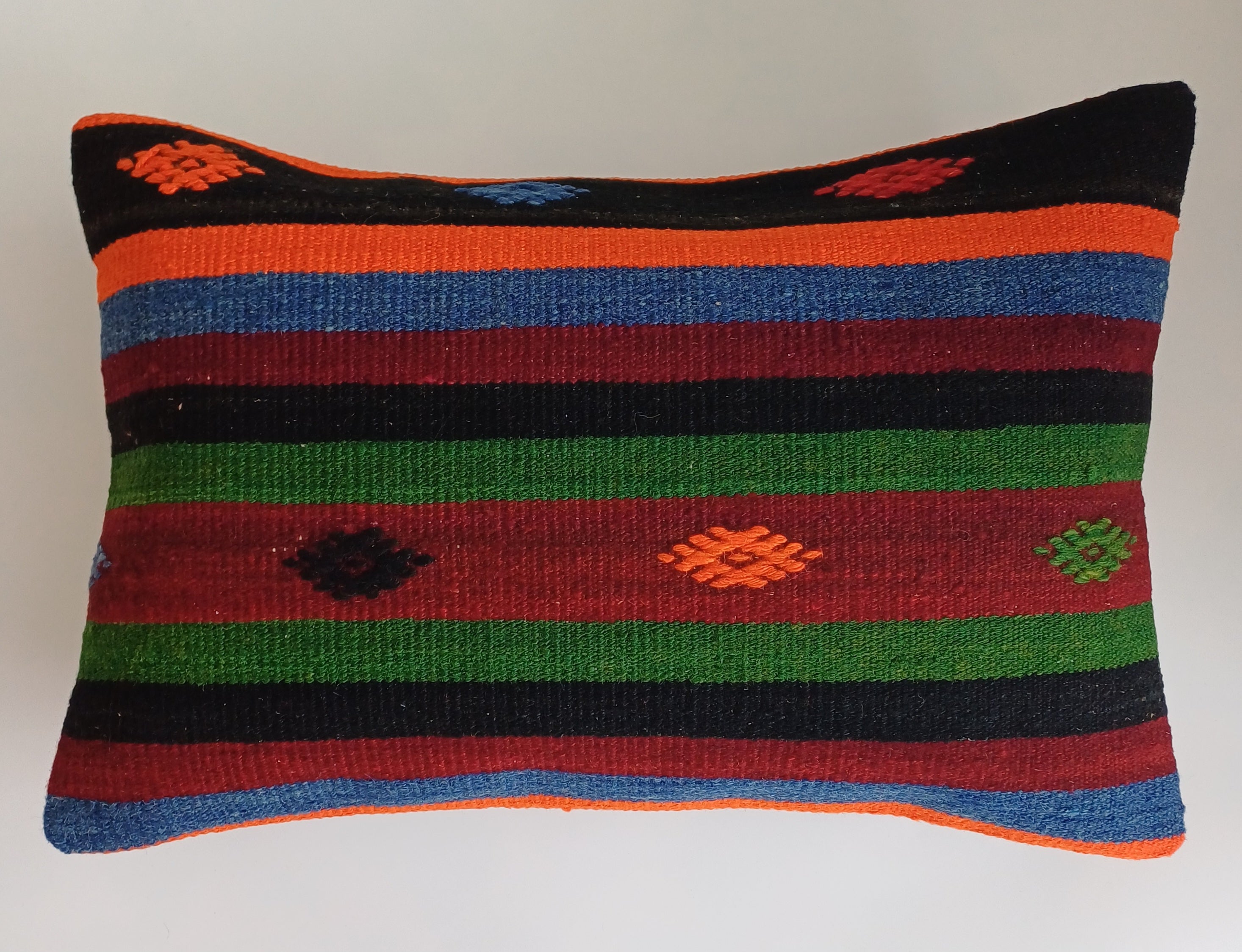Multicolour Turkish Rug Cushion Cover 24''x16'' / 60x40 CM