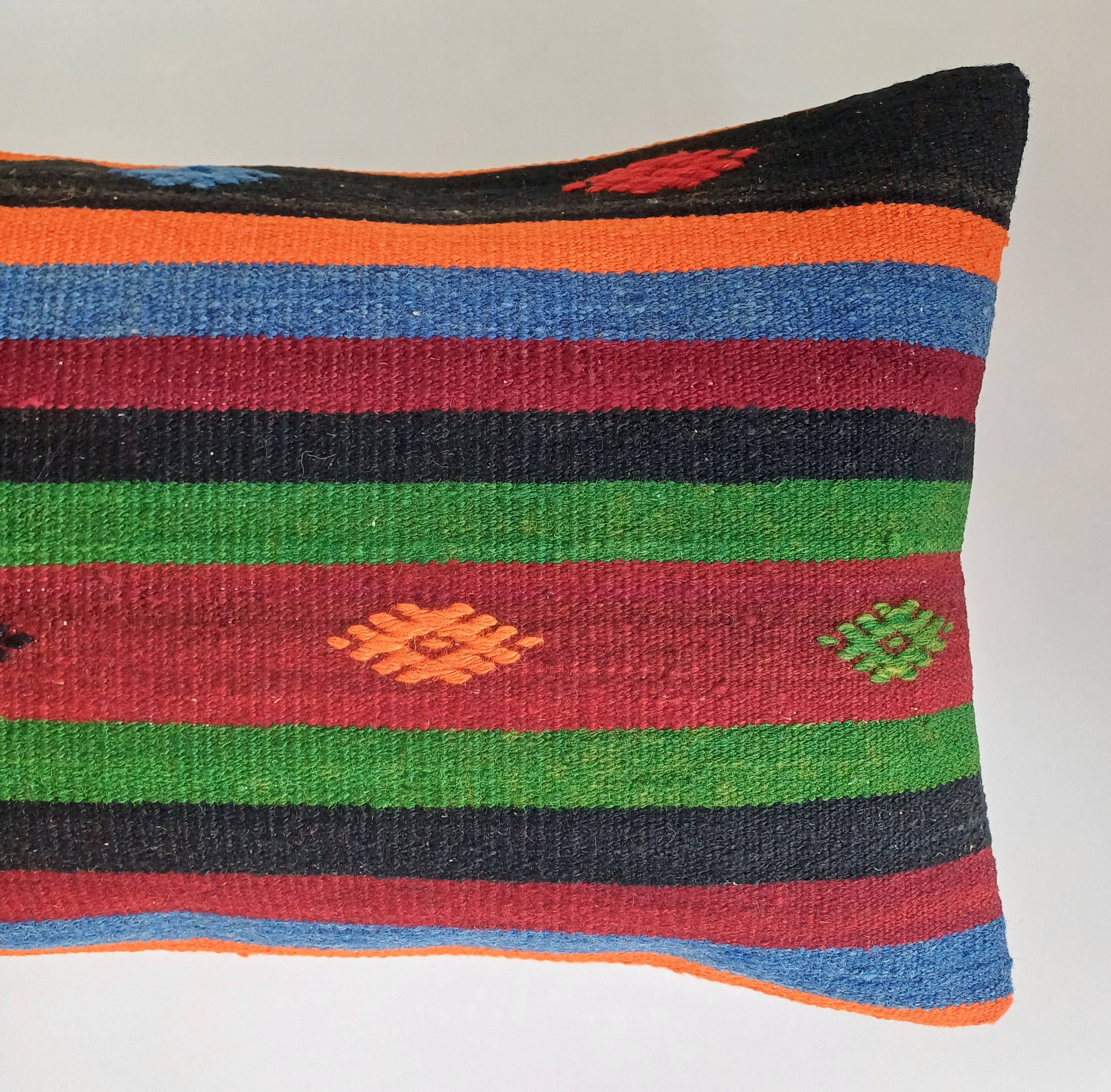 Multicolour Turkish Rug Cushion Cover 24''x16'' / 60x40 CM