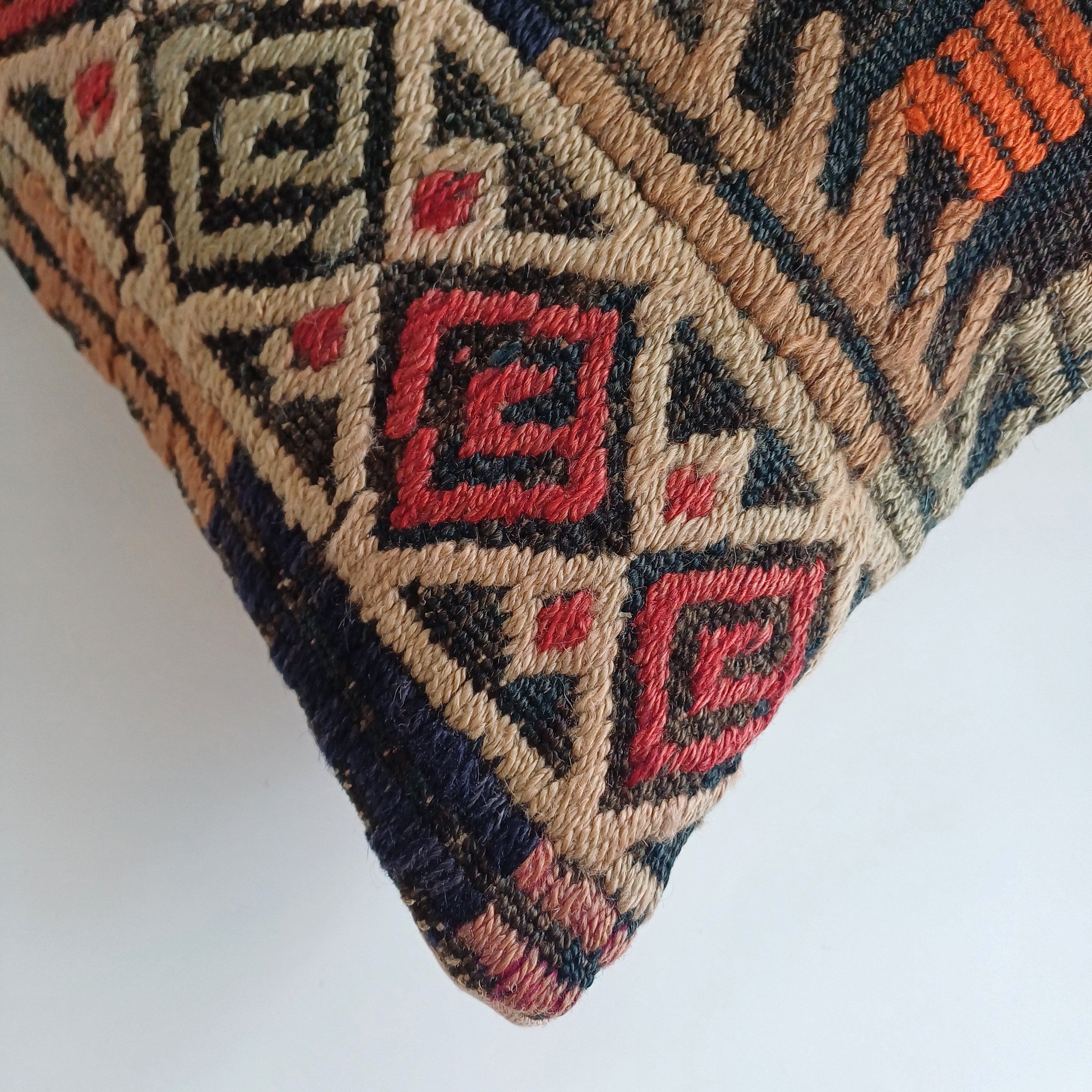 Multicolour Turkish Rug Cushion Cover 24''x16'' / 60x40 CM
