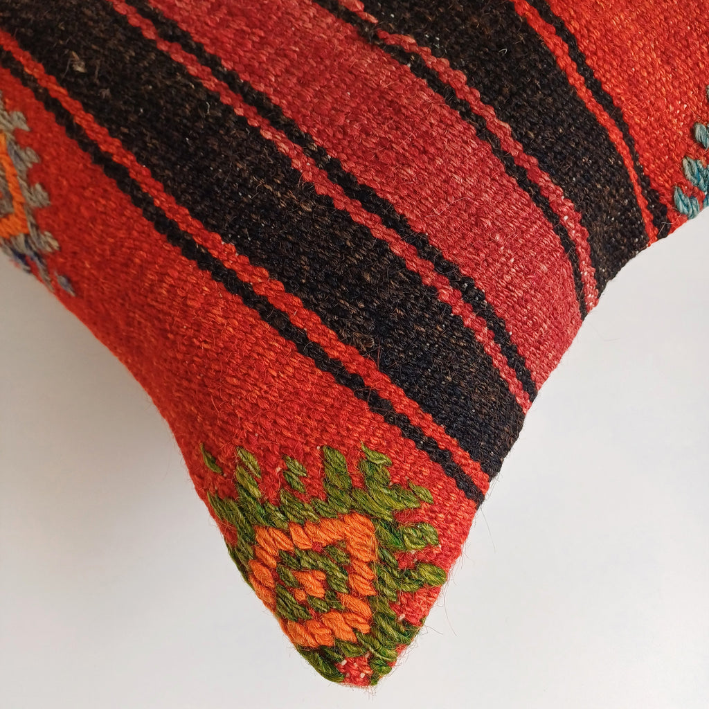 Multicolour Turkish Rug Cushion Cover 24''x16'' / 60x40 CM
