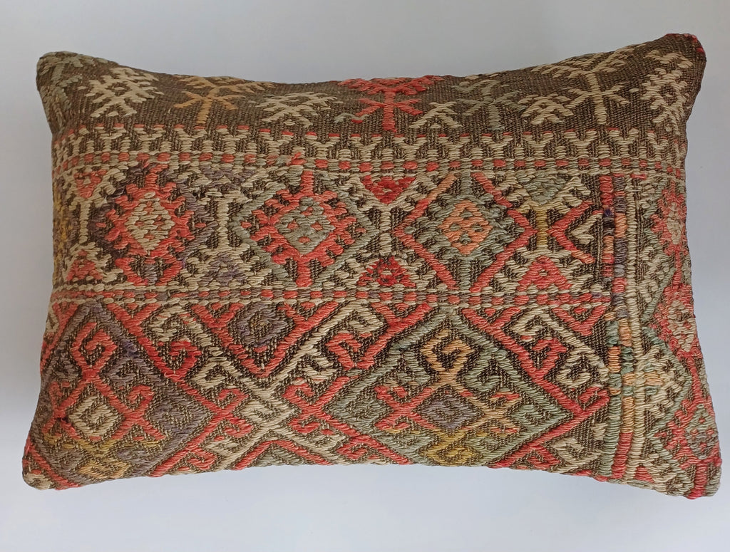 Multicolour Turkish Rug Cushion Cover 24''x16'' / 60x40 CM