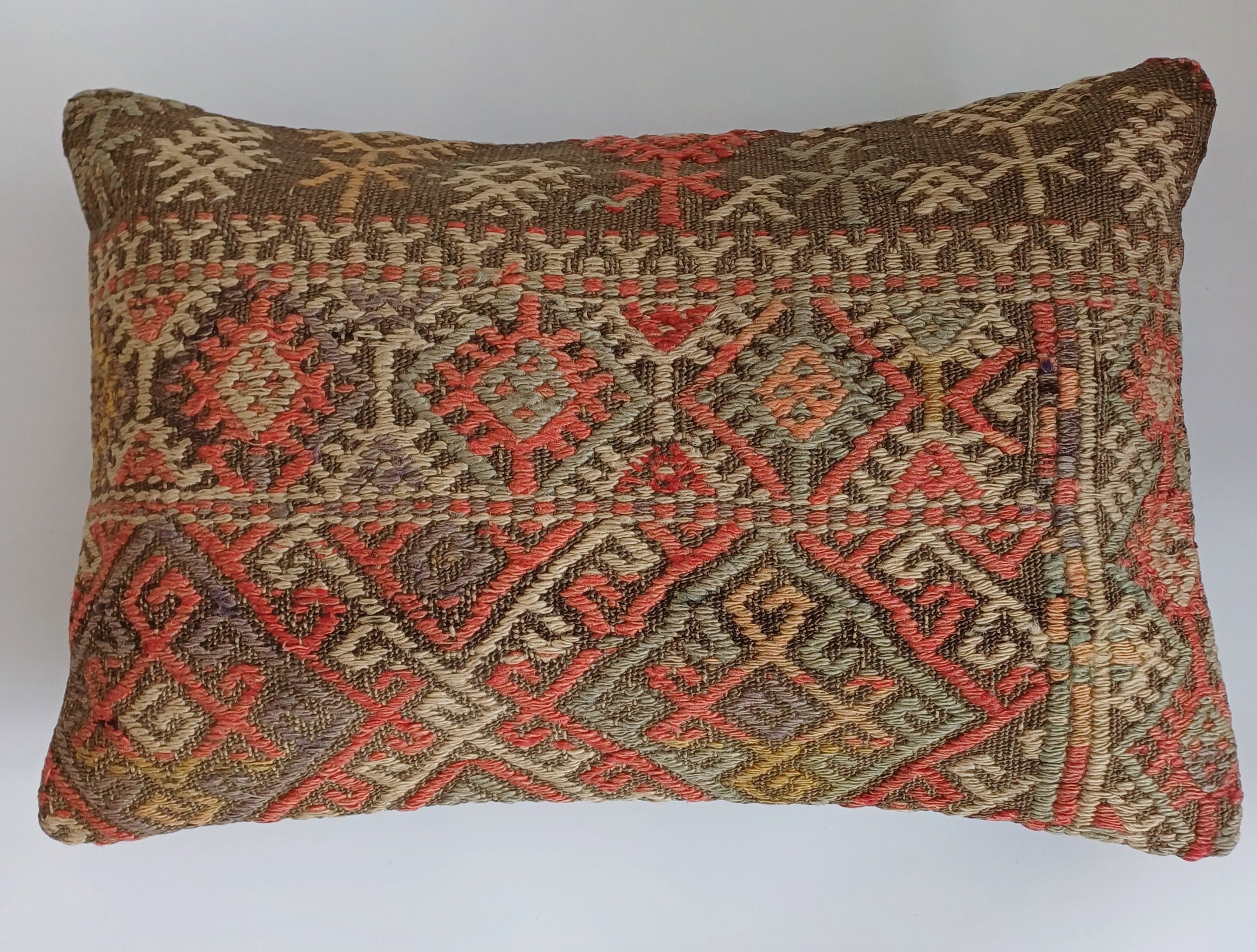 Multicolour Turkish Rug Cushion Cover 24''x16'' / 60x40 CM