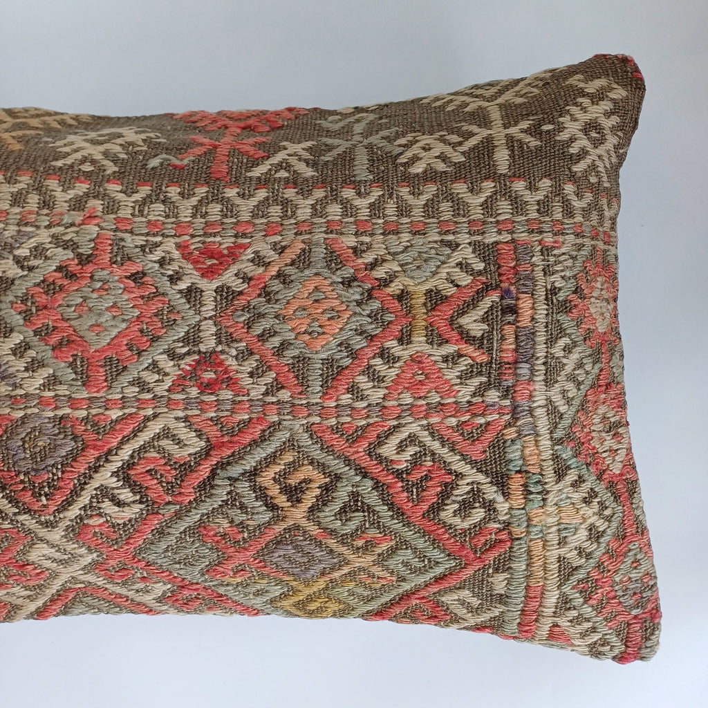 Multicolour Turkish Rug Cushion Cover 24''x16'' / 60x40 CM