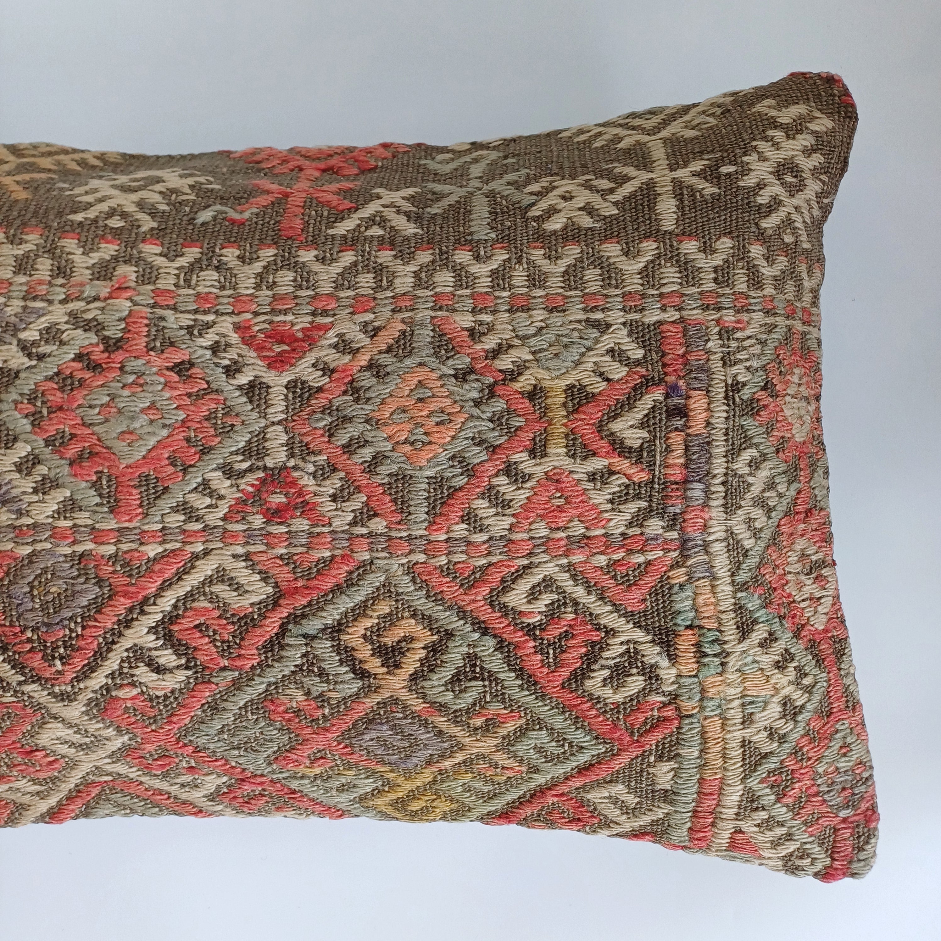Multicolour Turkish Rug Cushion Cover 24''x16'' / 60x40 CM