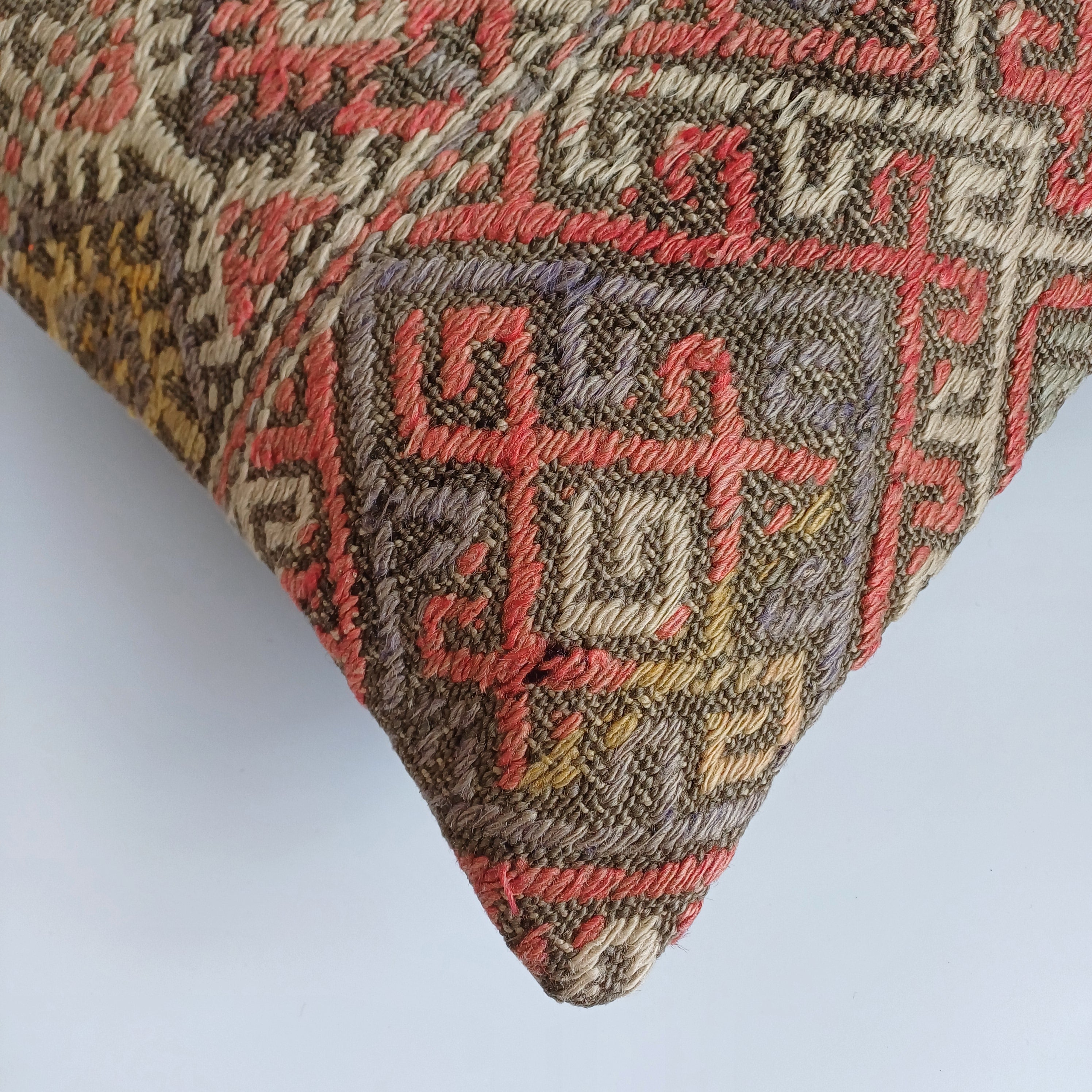 Multicolour Turkish Rug Cushion Cover 24''x16'' / 60x40 CM