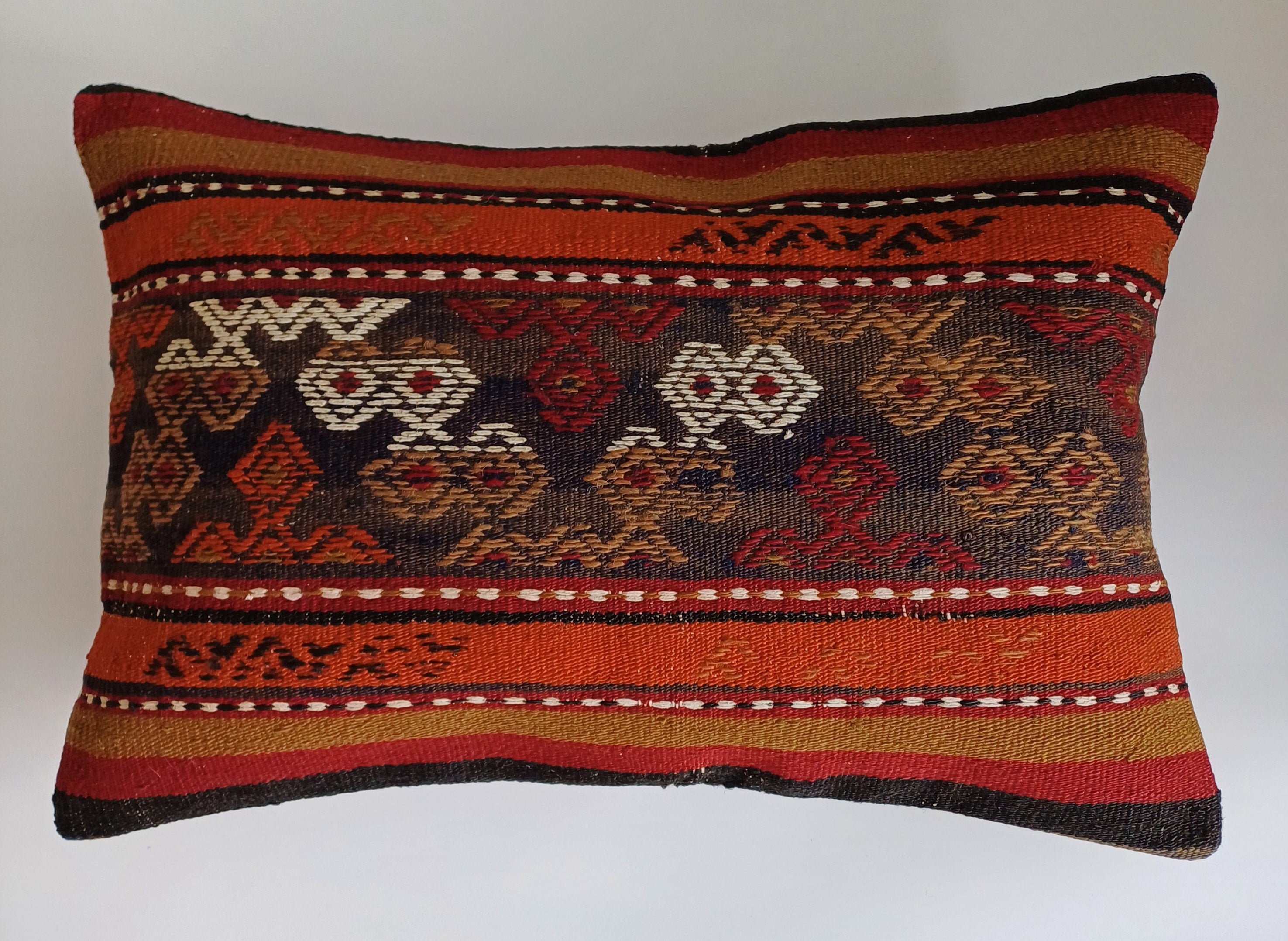 Multicolour Turkish Rug Cushion Cover 24''x16'' / 60x40 CM