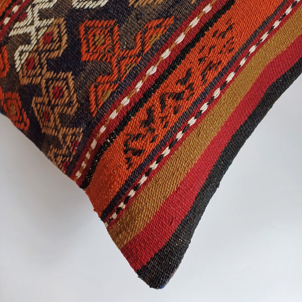 Multicolour Turkish Rug Cushion Cover 24''x16'' / 60x40 CM