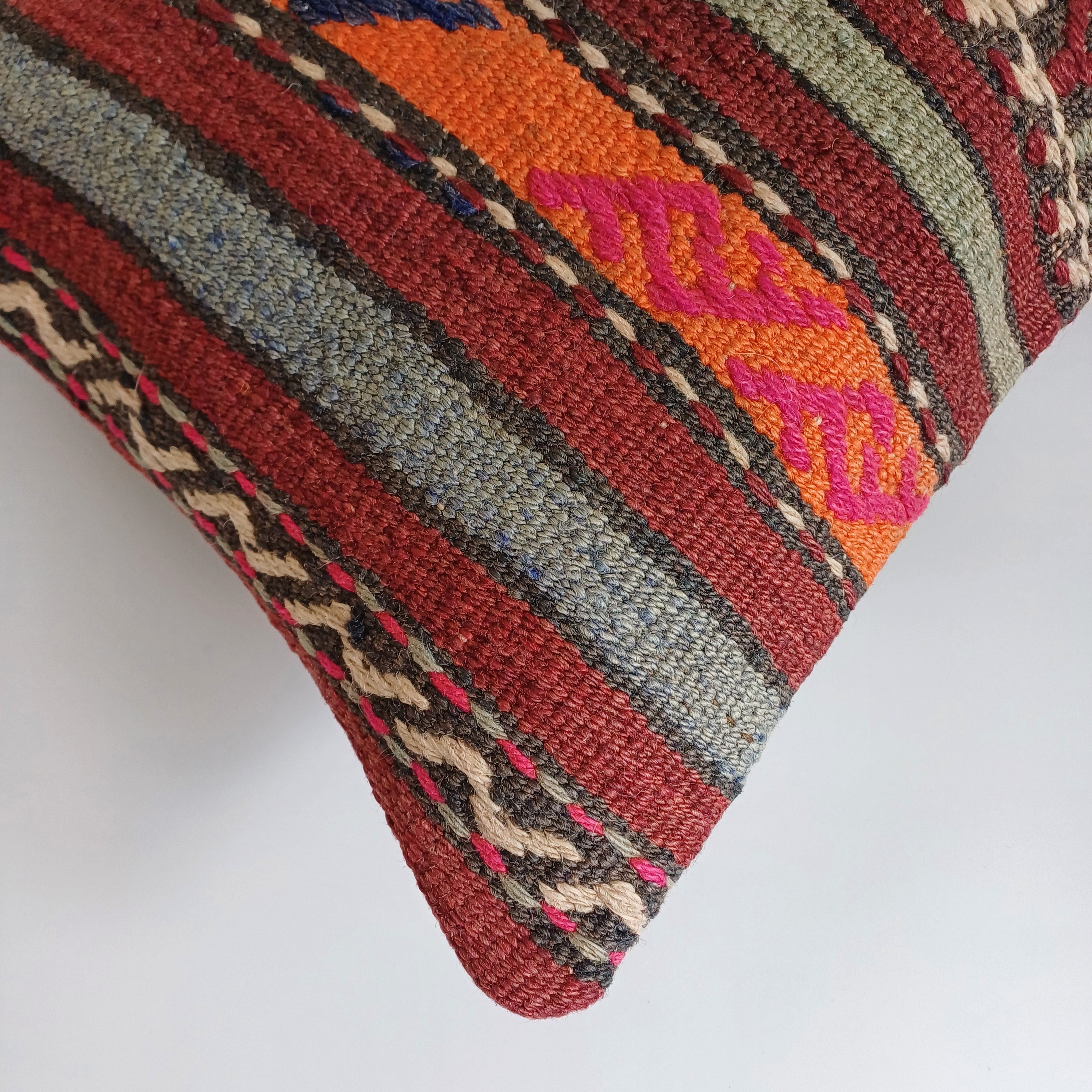 Multicolour Turkish Rug Cushion Cover 24''x16'' / 60x40 CM