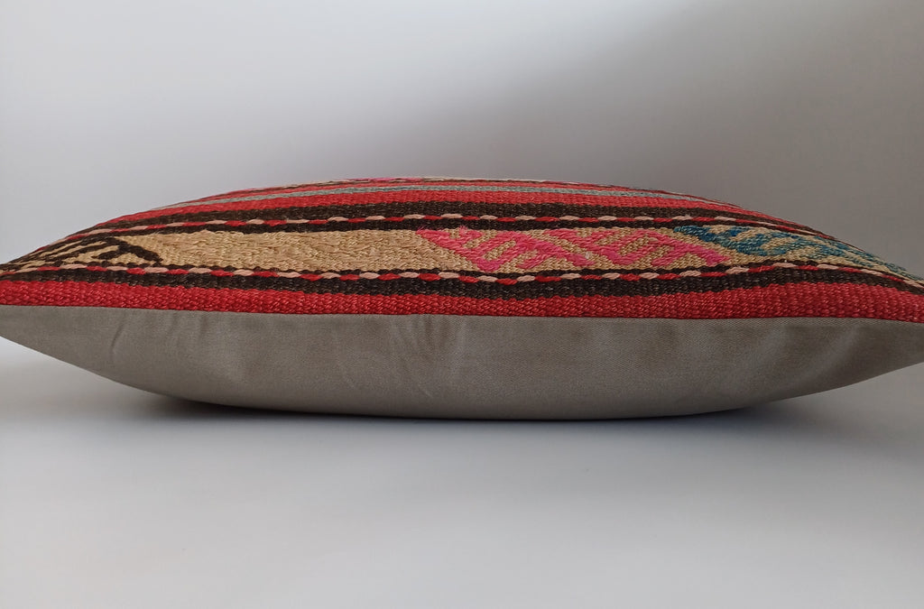 Multicolour Turkish Rug Cushion Cover 24''x16'' / 60x40 CM