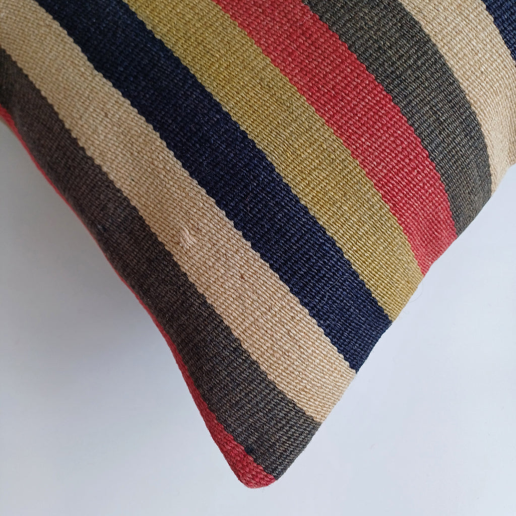 Multicolour Turkish Rug Cushion Cover 24''x16'' / 60x40 CM