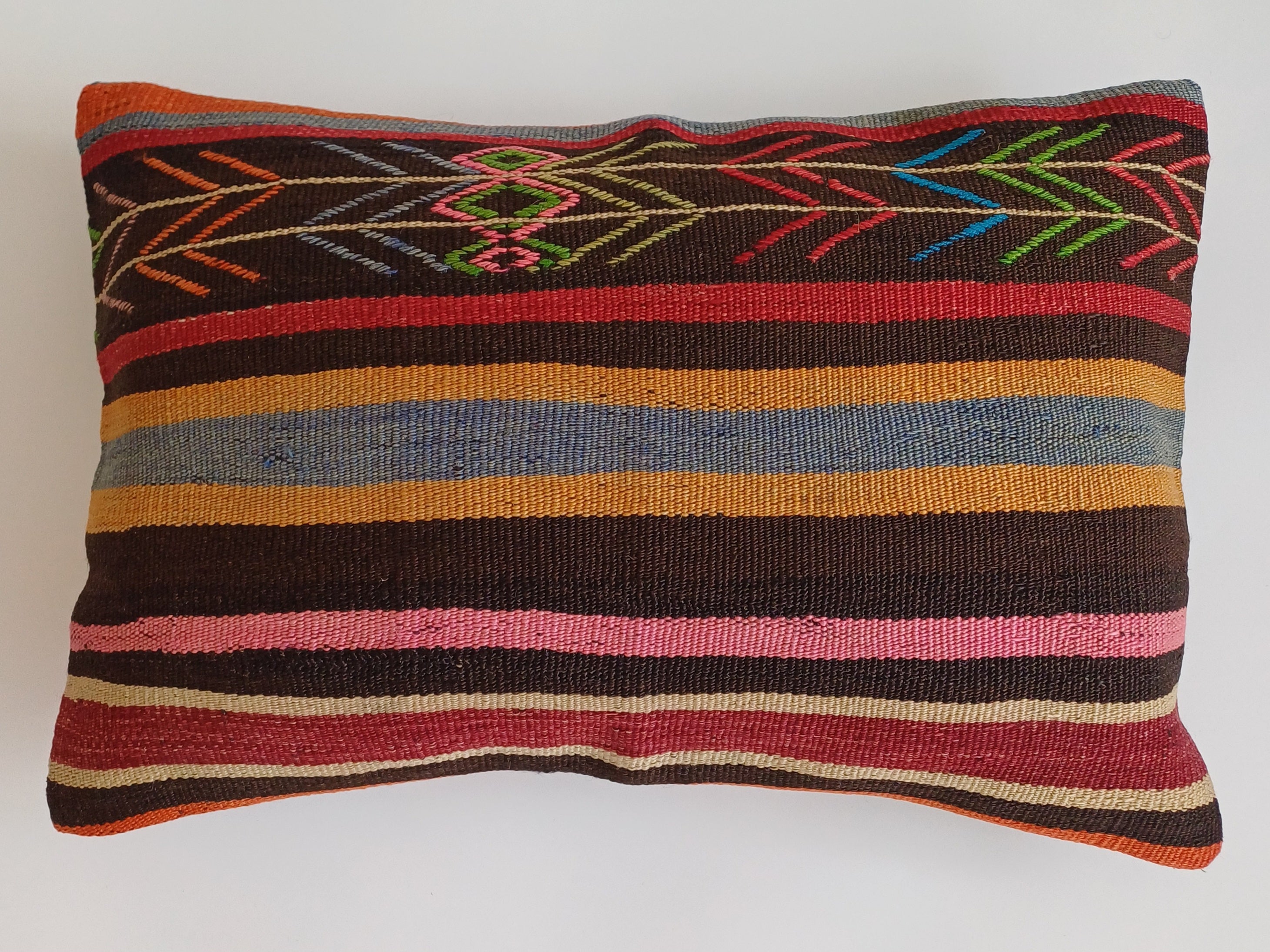 Multicolour Turkish Rug Cushion Cover 24''x16'' / 60x40 CM
