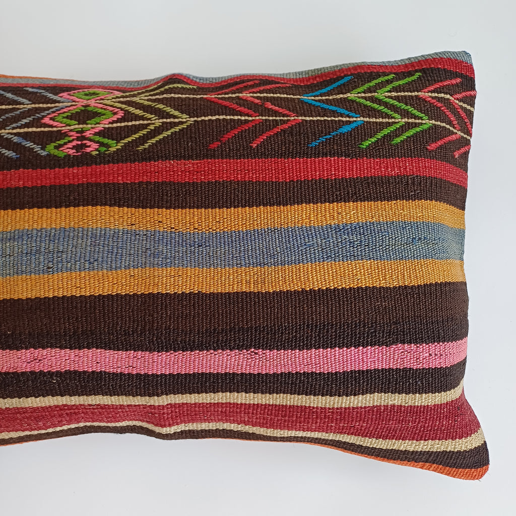 Multicolour Turkish Rug Cushion Cover 24''x16'' / 60x40 CM