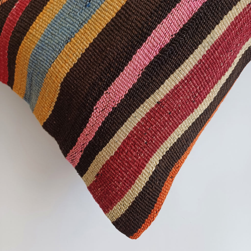 Multicolour Turkish Rug Cushion Cover 24''x16'' / 60x40 CM