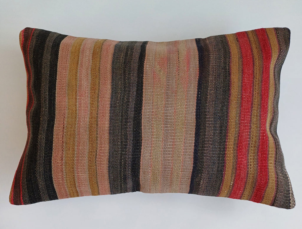 Multicolour Turkish Rug Cushion Cover 24''x16'' / 60x40 CM