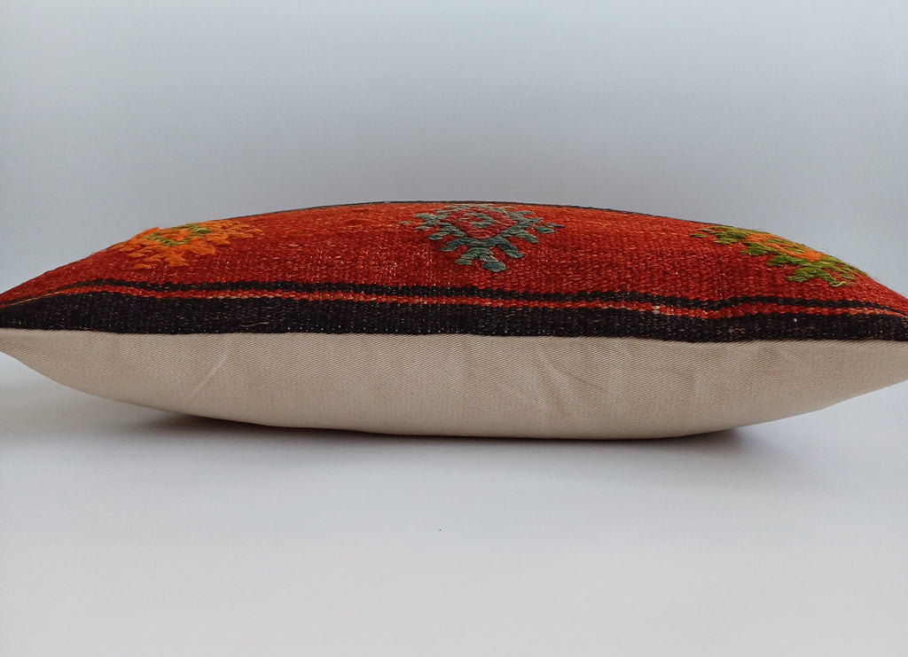 Multicolour Turkish Rug Cushion Cover 24''x16'' / 60x40 CM