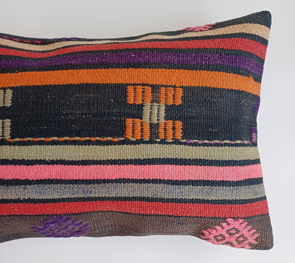 Multicolour Turkish Rug Cushion Cover 24''x16'' / 60x40 CM