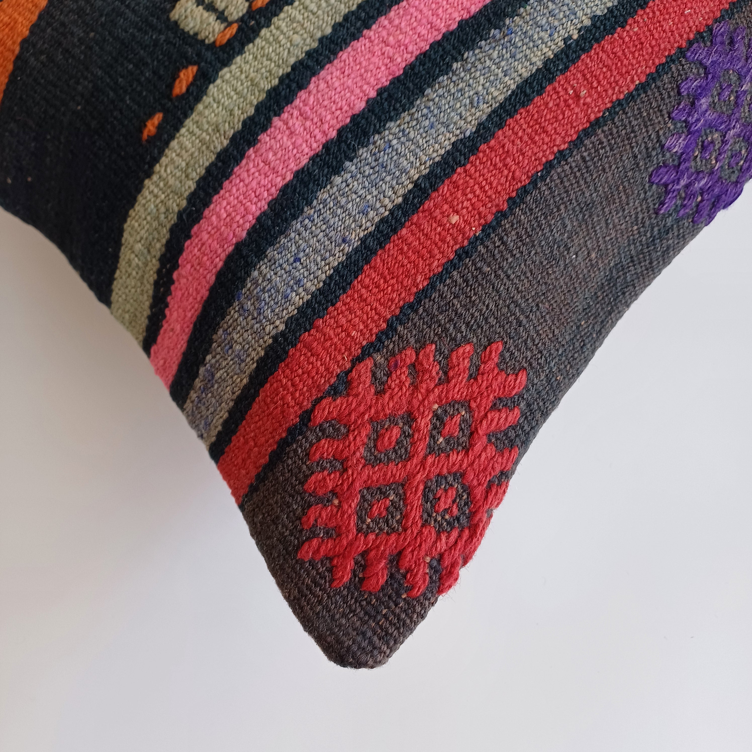 Multicolour Turkish Rug Cushion Cover 24''x16'' / 60x40 CM
