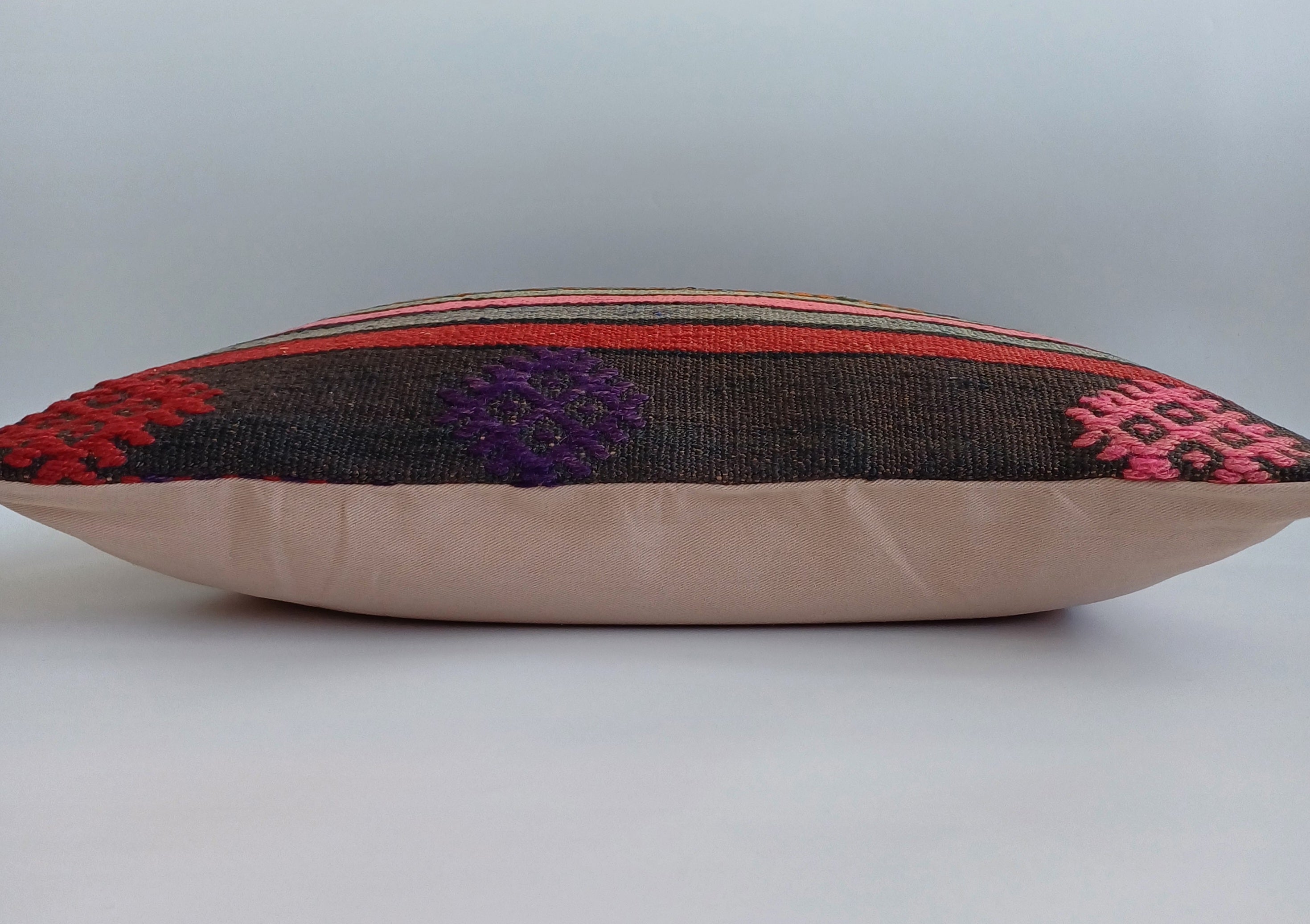 Multicolour Turkish Rug Cushion Cover 24''x16'' / 60x40 CM