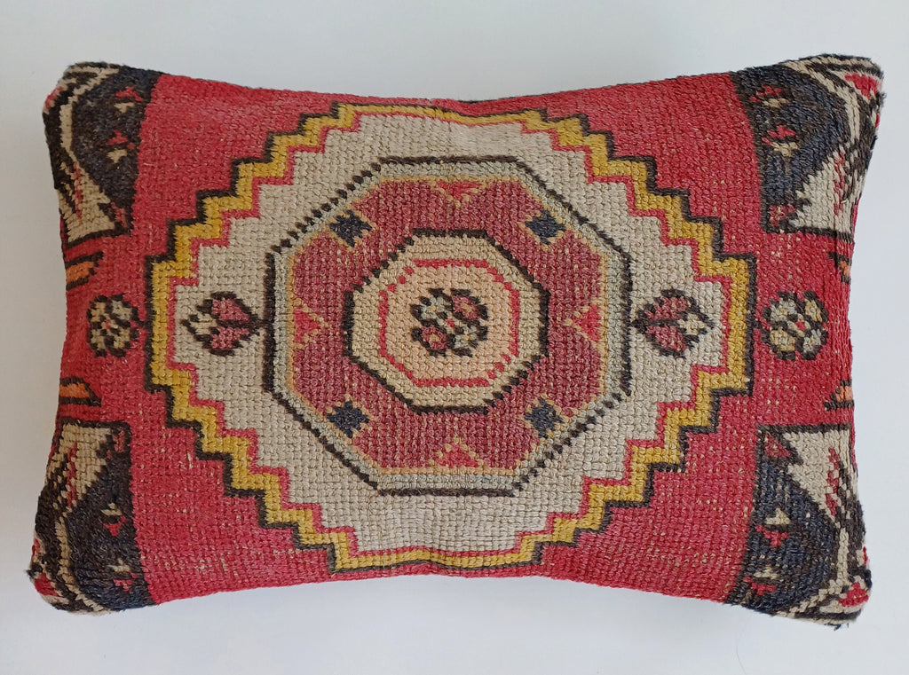 Multicolour Turkish Rug Cushion Cover 24''x16'' / 60x40 CM