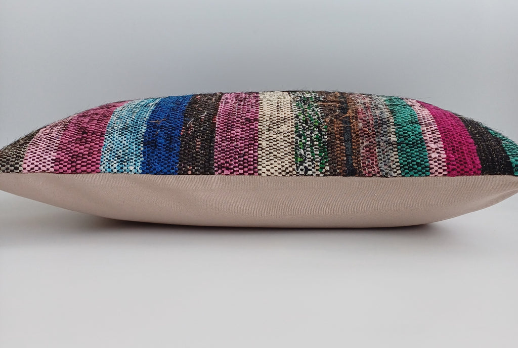Multicolour Turkish Rug Cushion Cover 24''x16'' / 60x40 CM