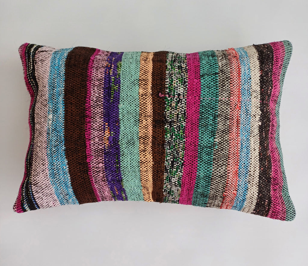 Multicolour Turkish Rug Cushion Cover 24''x16'' / 60x40 CM