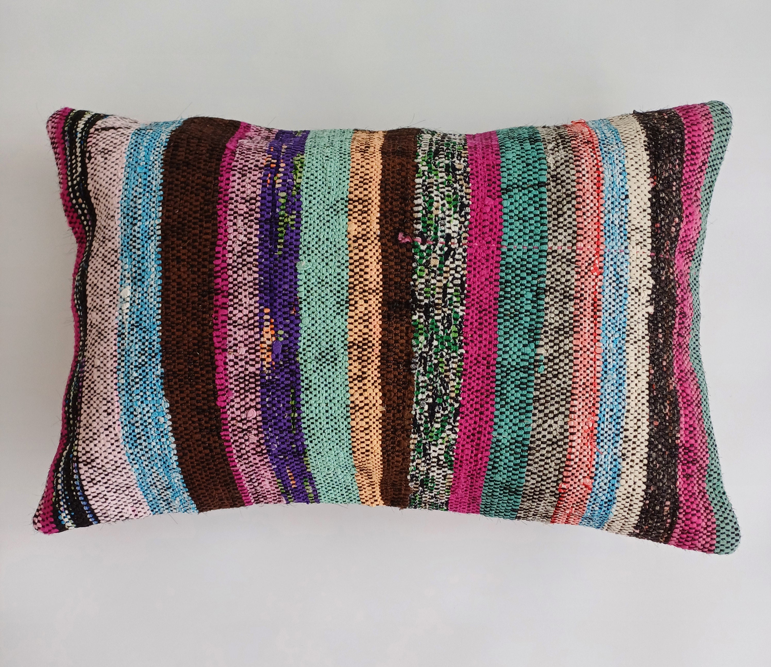 Multicolour Turkish Rug Cushion Cover 24''x16'' / 60x40 CM