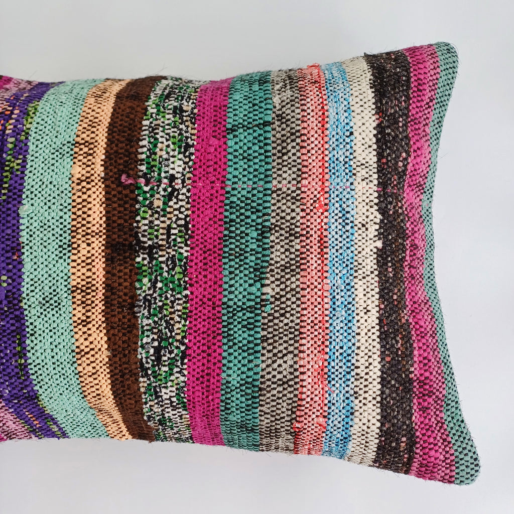 Multicolour Turkish Rug Cushion Cover 24''x16'' / 60x40 CM