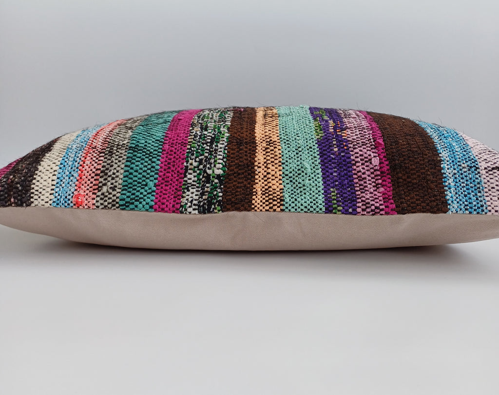 Multicolour Turkish Rug Cushion Cover 24''x16'' / 60x40 CM