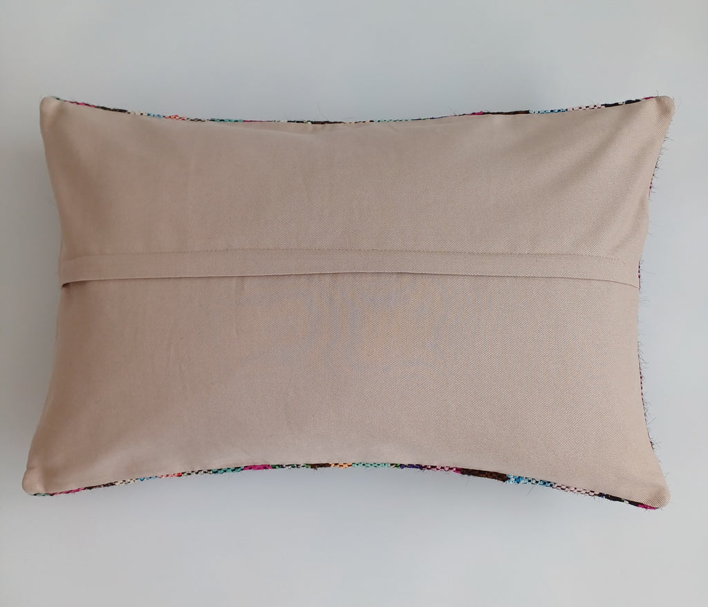 Multicolour Turkish Rug Cushion Cover 24''x16'' / 60x40 CM