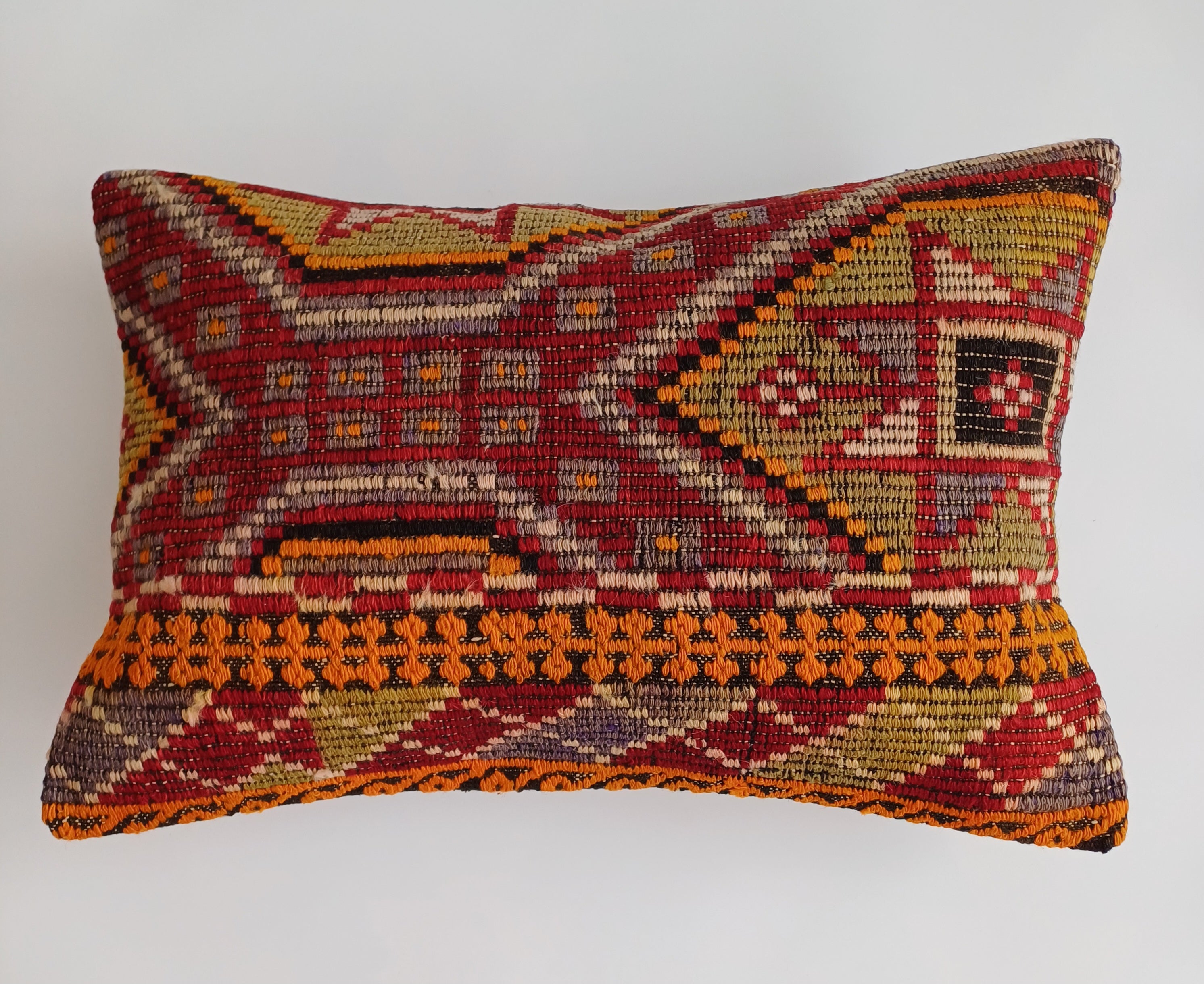 Multicolour Turkish Rug Cushion Cover 24''x16'' / 60x40 CM