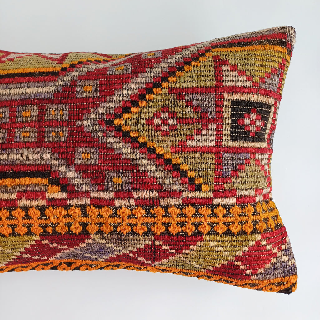 Multicolour Turkish Rug Cushion Cover 24''x16'' / 60x40 CM