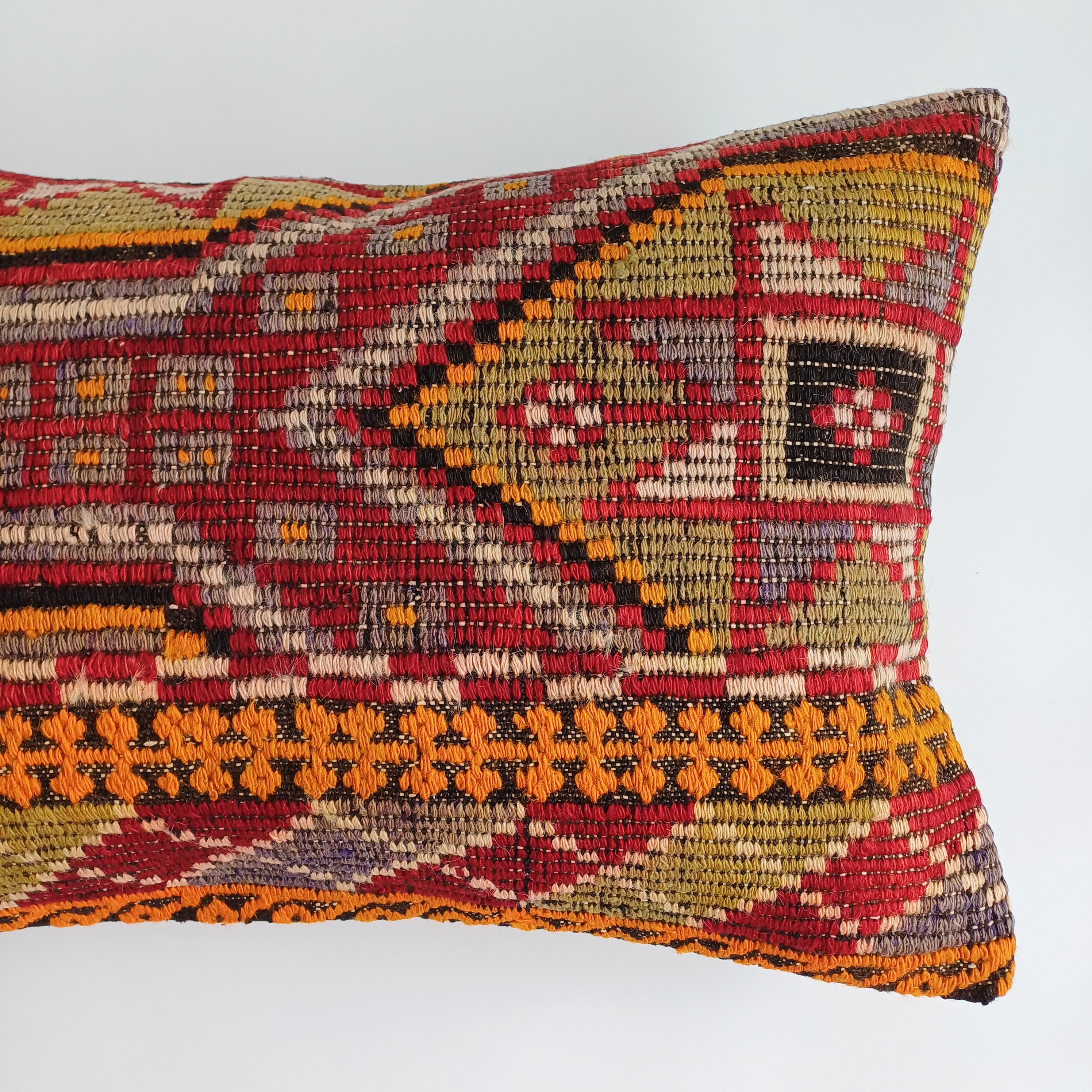 Multicolour Turkish Rug Cushion Cover 24''x16'' / 60x40 CM