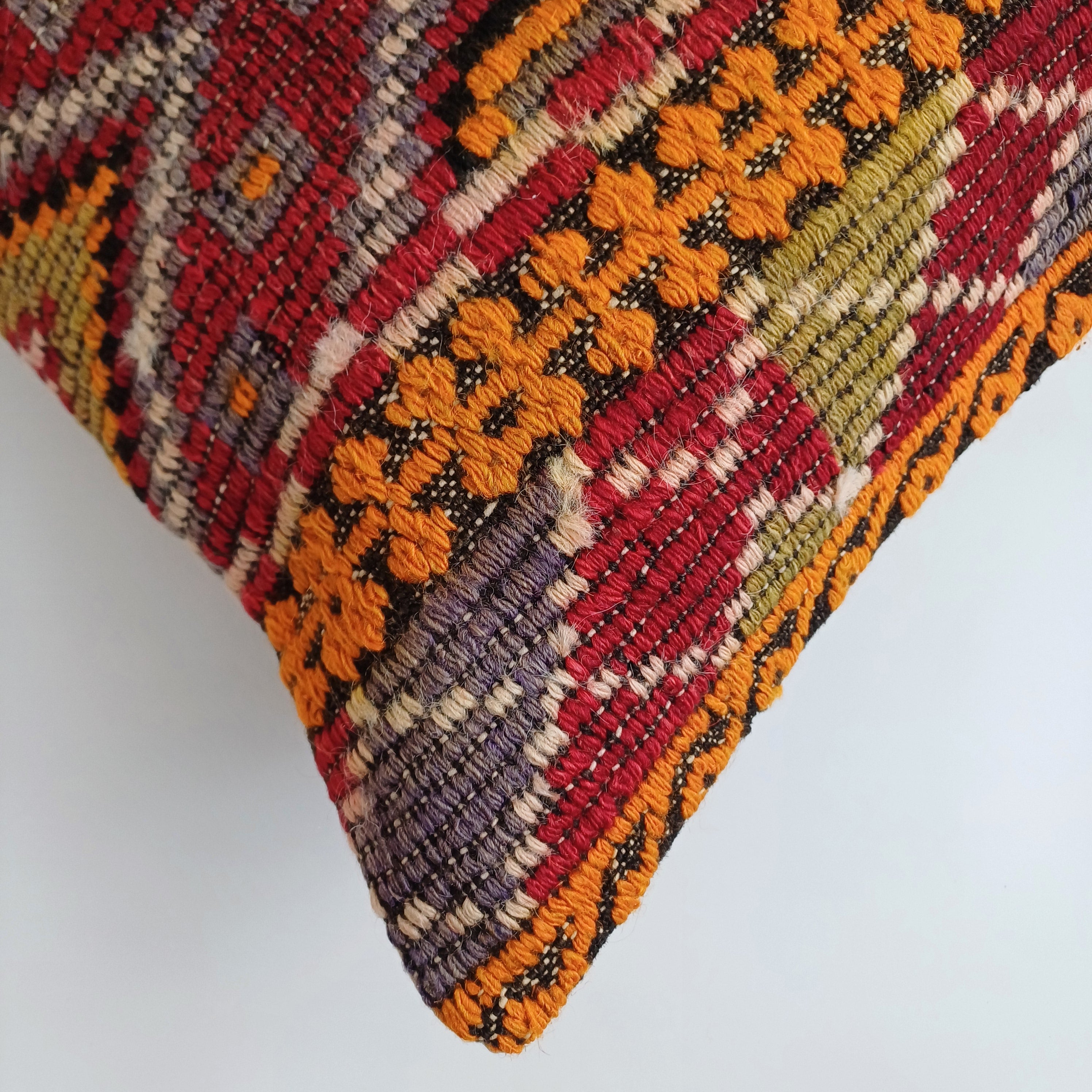 Multicolour Turkish Rug Cushion Cover 24''x16'' / 60x40 CM