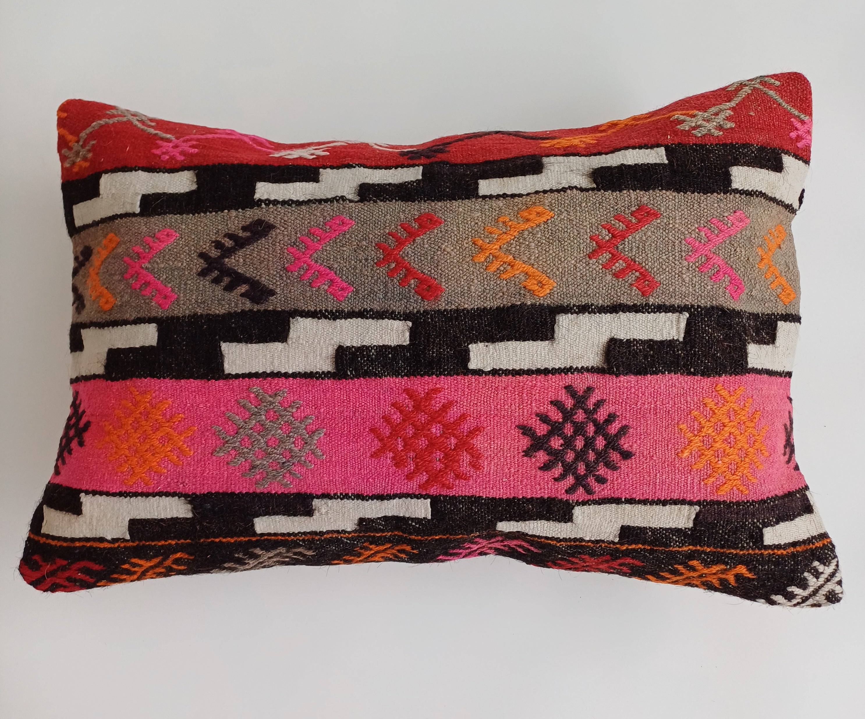 Multicolour Turkish Rug Cushion Cover 24''x16'' / 60x40 CM