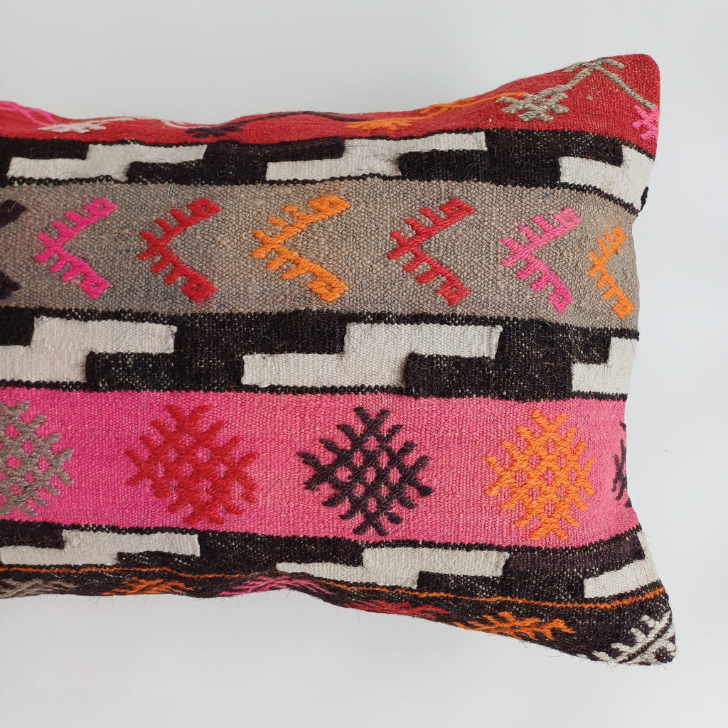 Multicolour Turkish Rug Cushion Cover 24''x16'' / 60x40 CM