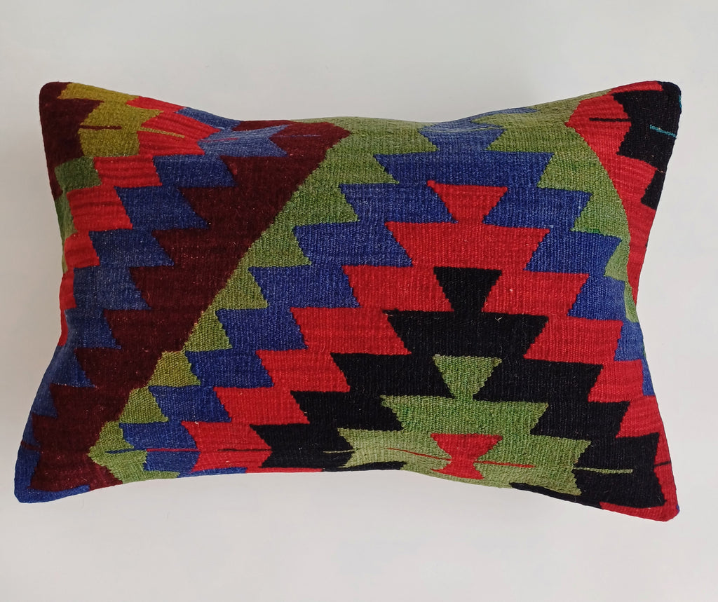 Multicolour Turkish Rug Cushion Cover 24''x16'' / 60x40 CM