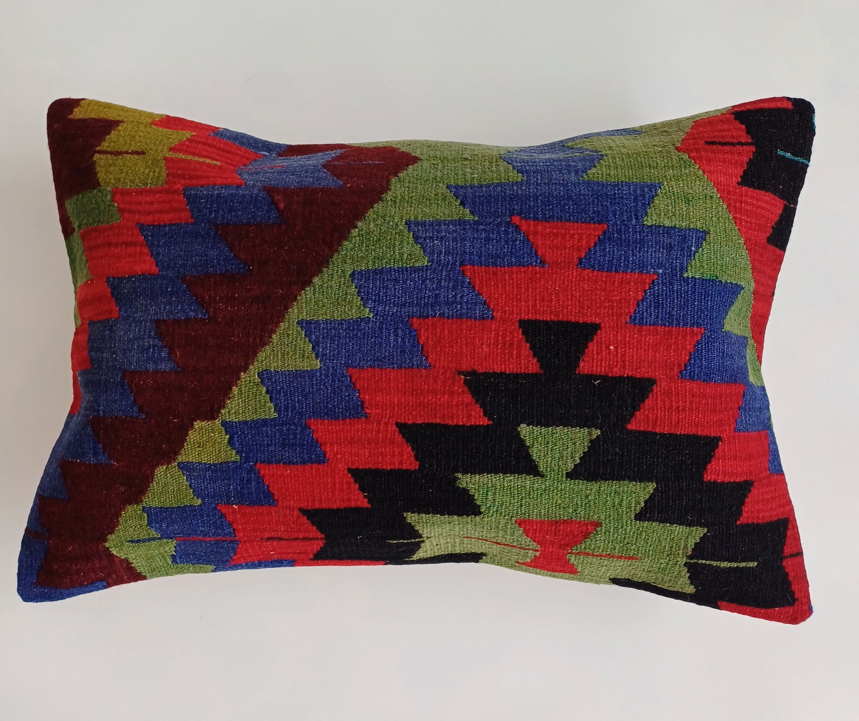 Multicolour Turkish Rug Cushion Cover 24''x16'' / 60x40 CM