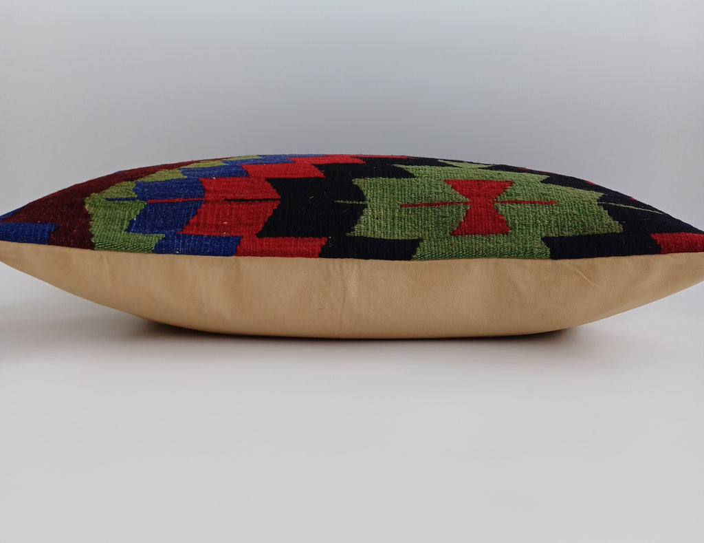 Multicolour Turkish Rug Cushion Cover 24''x16'' / 60x40 CM