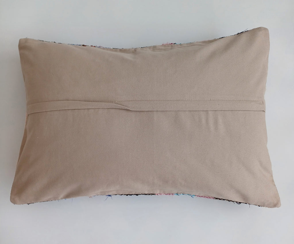 Multicolour Turkish Rug Cushion Cover 24''x16'' / 60x40 CM