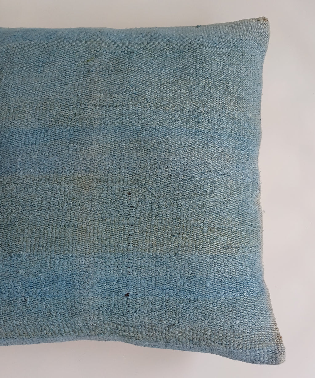 Textured Muted Blue Turkish Cushion Cover 24''x24'' / 60x60 CM