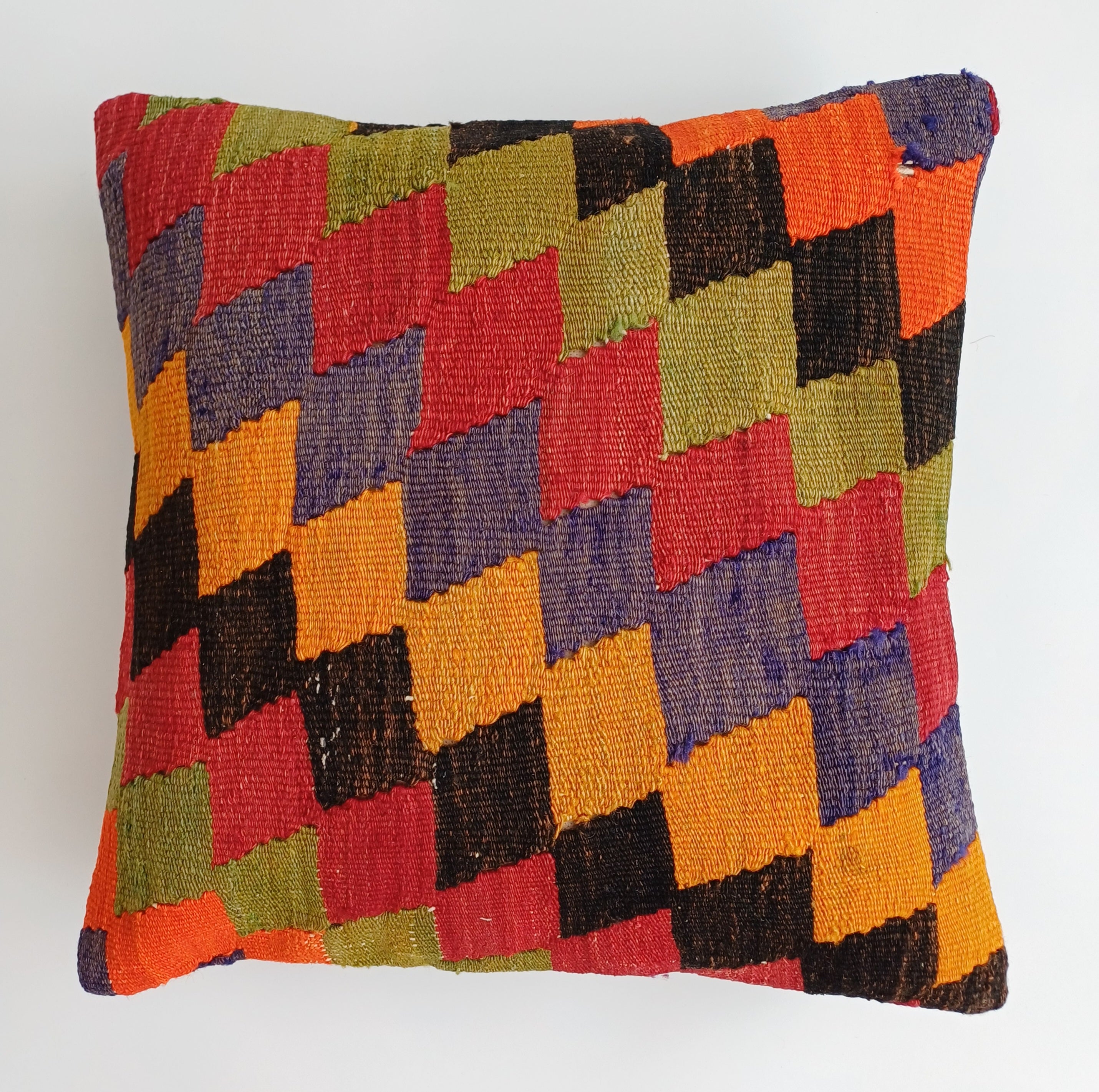 Vintage Turkish Rug Cushion Cover 18''x18'' / 45x45 CM