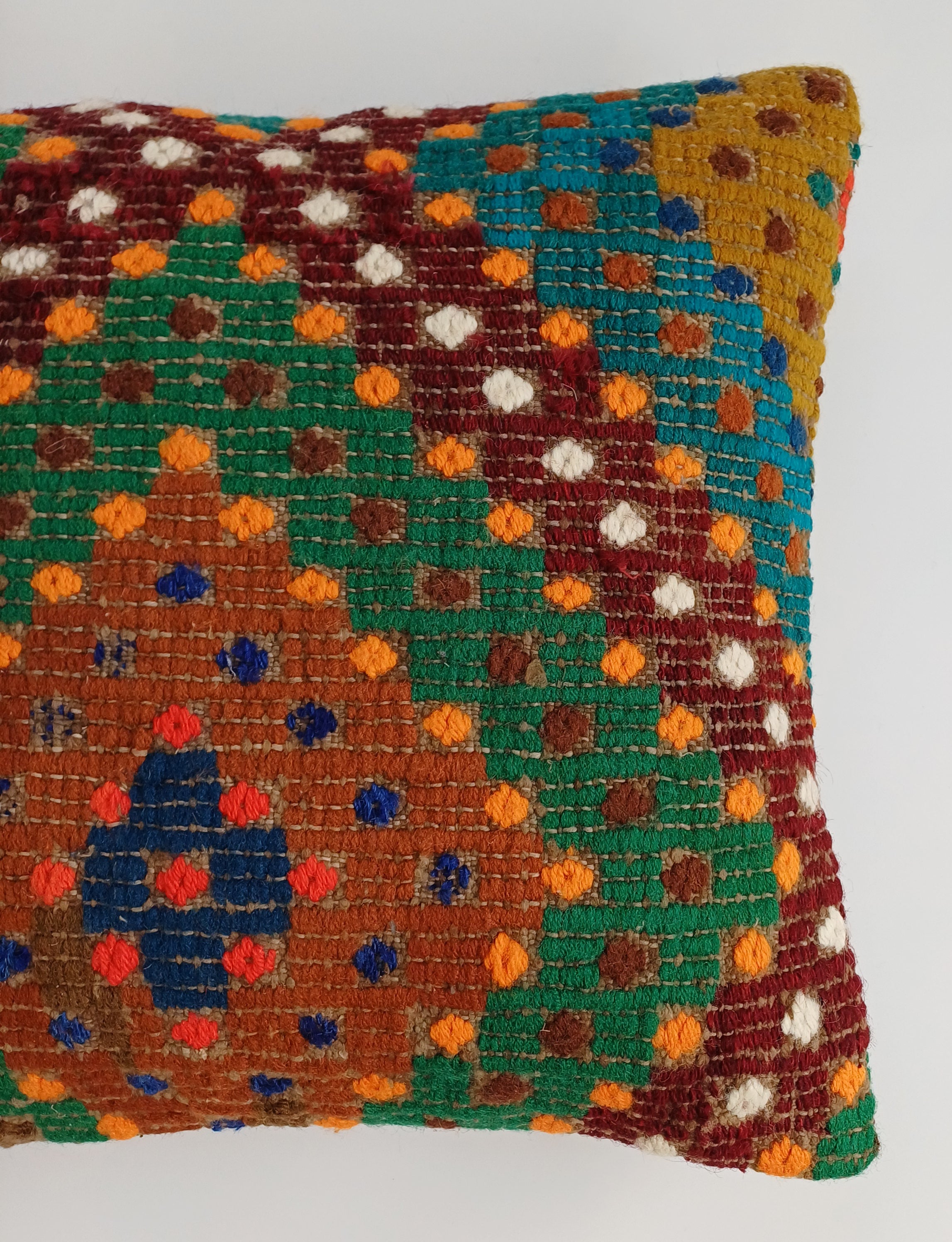 Vintage Turkish Rug Cushion Cover 18''x18'' / 45x45 CM