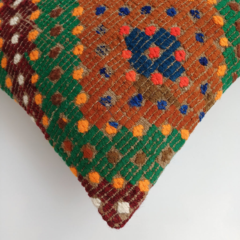 Vintage Turkish Rug Cushion Cover 18''x18'' / 45x45 CM