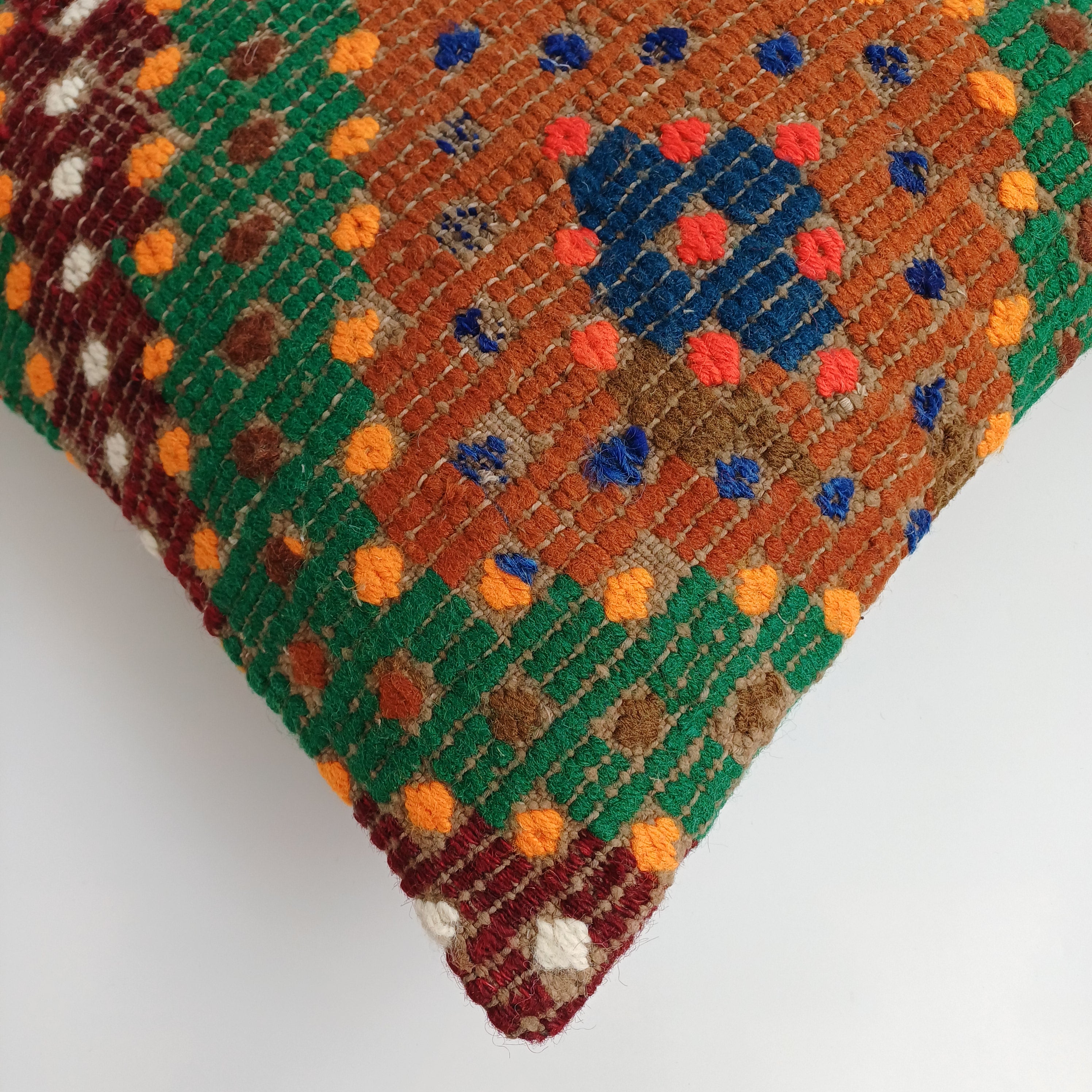 Vintage Turkish Rug Cushion Cover 18''x18'' / 45x45 CM