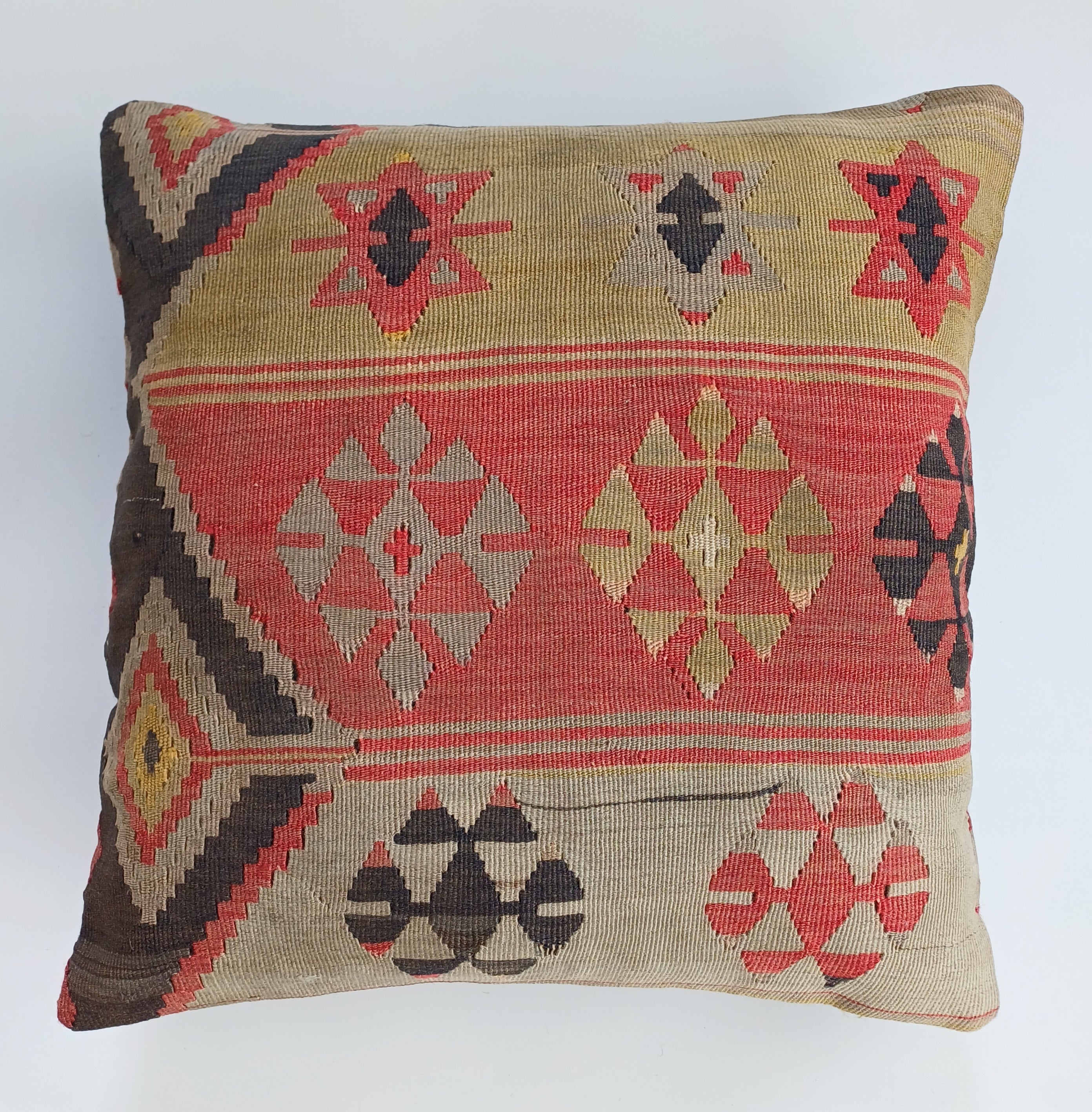 Vintage Turkish Rug Cushion Cover 18''x18'' / 45x45 CM