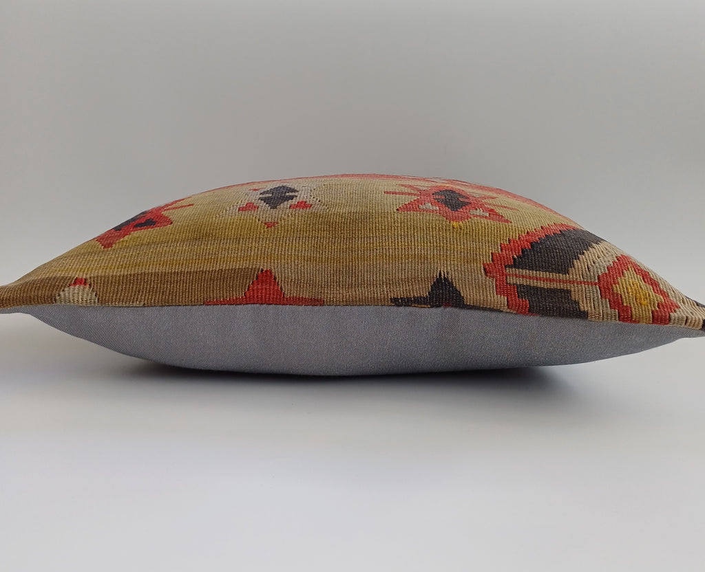 Vintage Turkish Rug Cushion Cover 18''x18'' / 45x45 CM