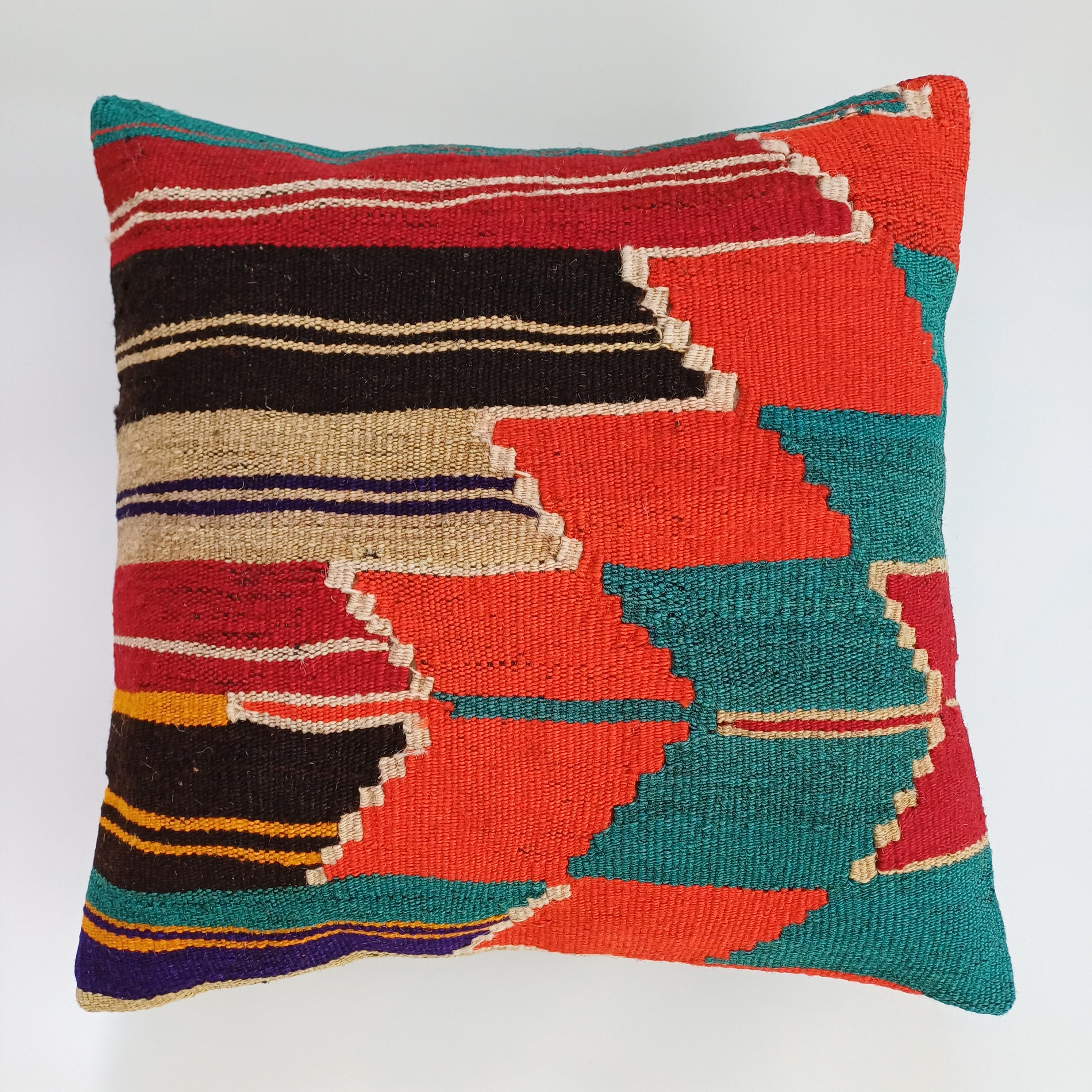 Vintage Turkish Rug Cushion Cover 18''x18'' / 45x45 CM